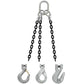 9/32" x 5' - Domestic 3 Leg Chain Sling with Crosby Foundry Hooks - Grade 100
