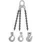 9/32" x 3' - Domestic 3 Leg Chain Sling with Crosby Grab Hooks - Grade 100