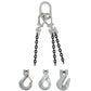 5/8" x 5' - Domestic Adjustable 3 Leg Chain Sling with Crosby Grab Hooks - Grade 100
