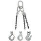 9/32" x 5' - Domestic Adjustable 3 Leg Chain Sling with Crosby Foundry Hooks - Grade 100