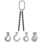 3/8" x 12' - Domestic 2 Leg Chain Sling with Crosby Self-Locking Hooks - Grade 100