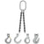 38 inch x 18 foot Domestic 2 Leg Chain Sling w Crosby Foundry Hooks Grade 100 thumbnail