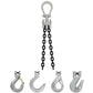 1/2" x 5' - Domestic Adjustable 2 Leg Chain Sling with Crosby Foundry Hooks - Grade 100