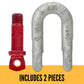 7/16" Crosby® Screw Pin Chain Shackle | G-210 - 1.5 Ton parts of a shackle