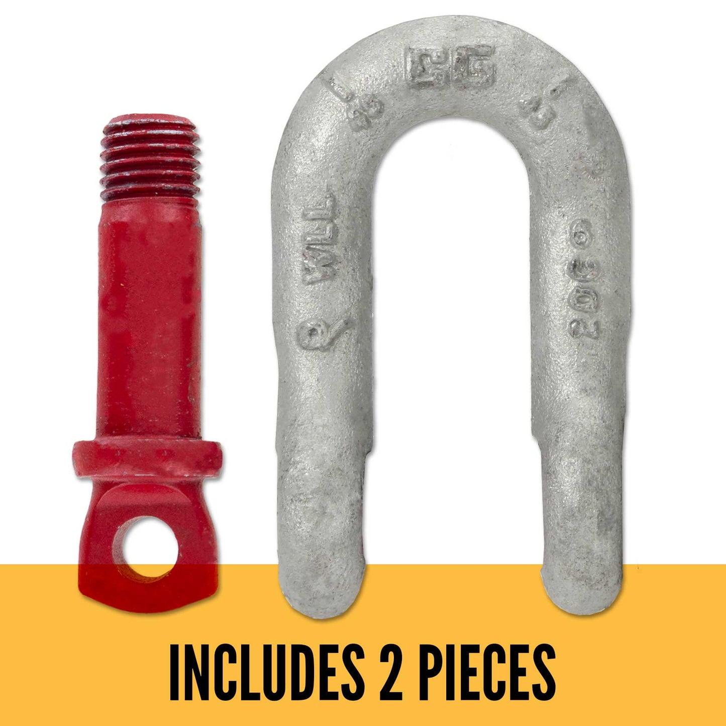 7/8" Crosby® Screw Pin Chain Shackle | G-210 - 6.5 Ton parts of a shackle