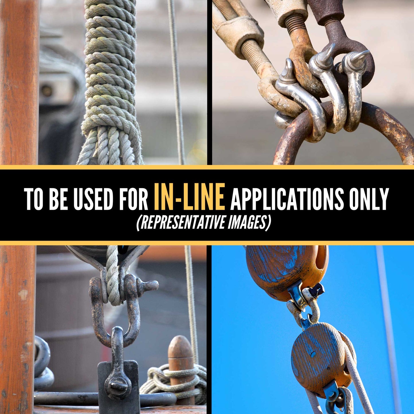 1/2" Crosby® Screw Pin Chain Shackle | G-210 - 2 Ton in-line applications