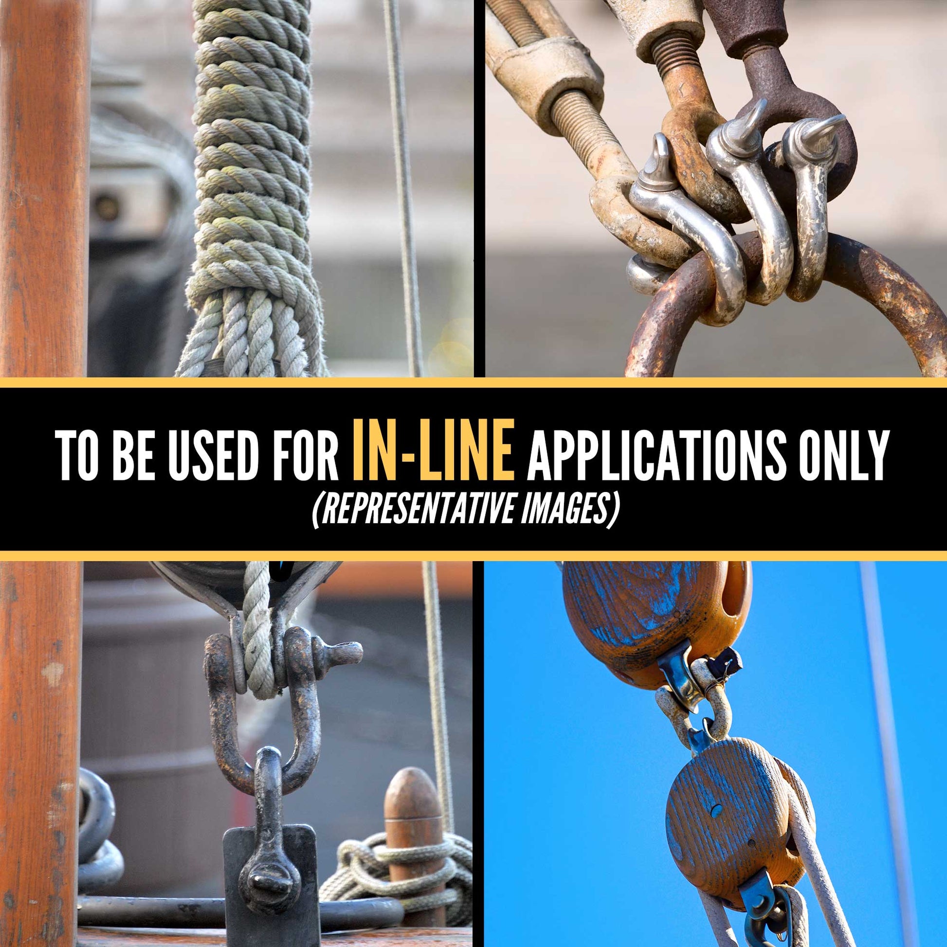 1/2" Crosby® Screw Pin Chain Shackle | G-210 - 2 Ton in-line applications