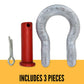 1-1/2" Crosby® Round Pin Anchor Shackle | G-213 - 17 Ton parts of a shackle
