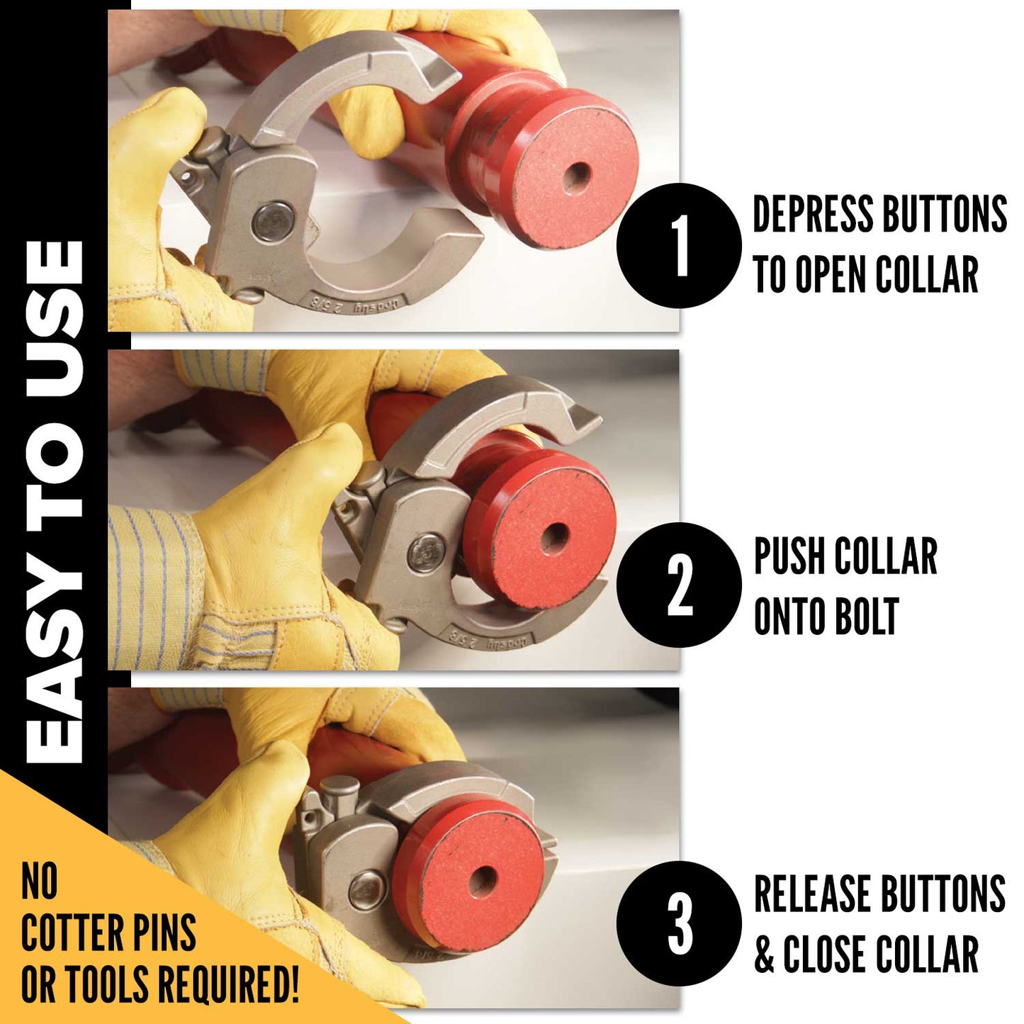 4-3/4" Crosby® Easy-Loc Bolt Type Anchor Shackle | G-2140E - 200 Ton easy loc usage