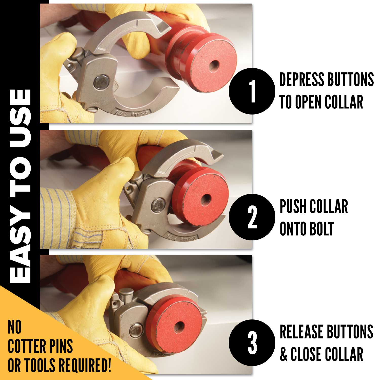 4-3/4" Crosby® Easy-Loc Bolt Type Anchor Shackle | G-2140E - 200 Ton easy loc usage