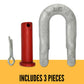 2" Crosby® Round Pin Chain Shackle | G-215 - 35 Ton parts of a shackle