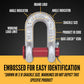 1-1/8" Crosby® Round Pin Chain Shackle | G-215 - 9.5 Ton embossed for easy identification
