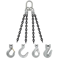 1/2" x 3' - Domestic 4 Leg Chain Sling with Crosby Foundry Hooks - Grade 100