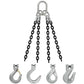 5/16" x 8' - Domestic 4 Leg Chain Sling with Crosby Sling Hooks - Grade 100