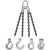 12 inch x 12 foot Domestic 4 Leg Chain Sling w Crosby Foundry Hooks Grade 100 thumbnail