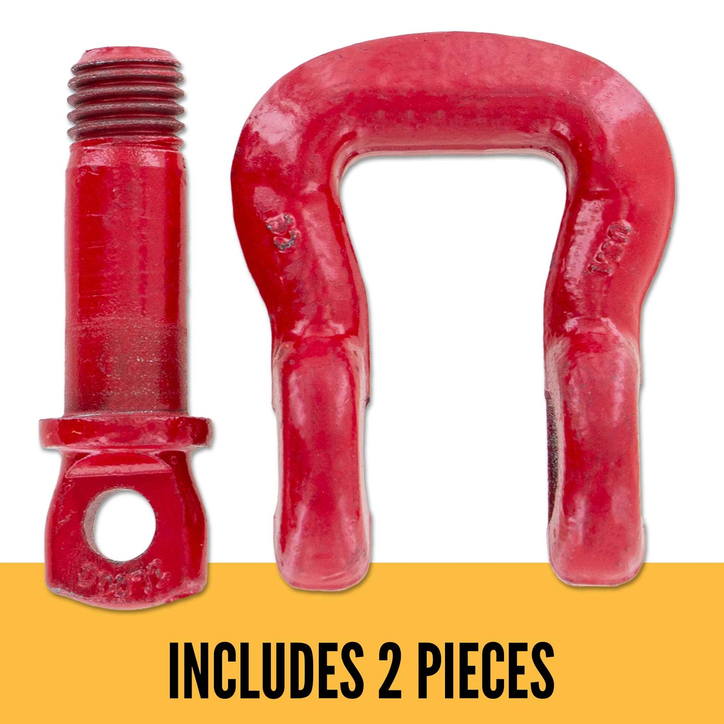 Crosby® Screw Pin Sling Saver Shackle | S-253 - 2"- 8.75 Ton parts of a shackle