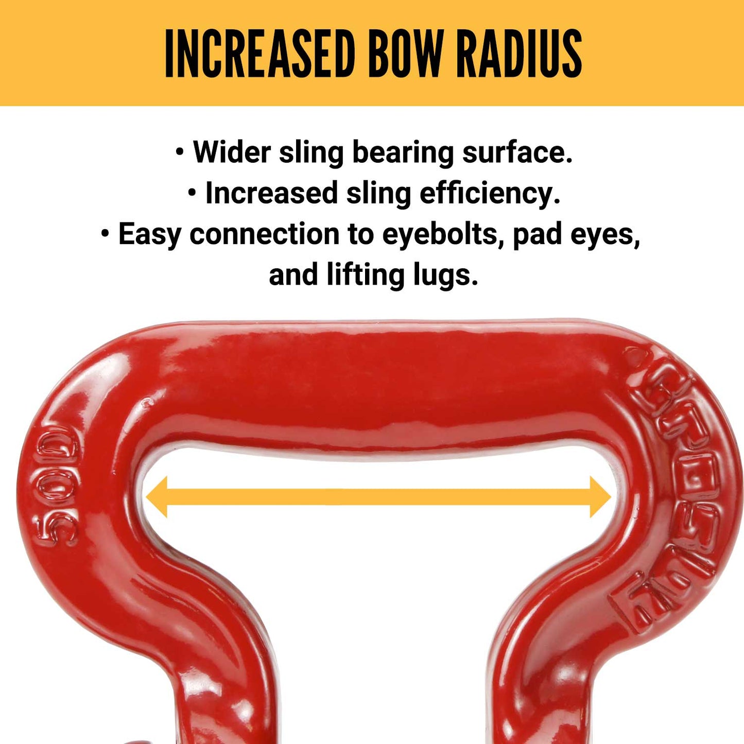 Crosby® Screw Pin Sling Saver Shackle | S-281 - 3.25 Ton increased bow radius