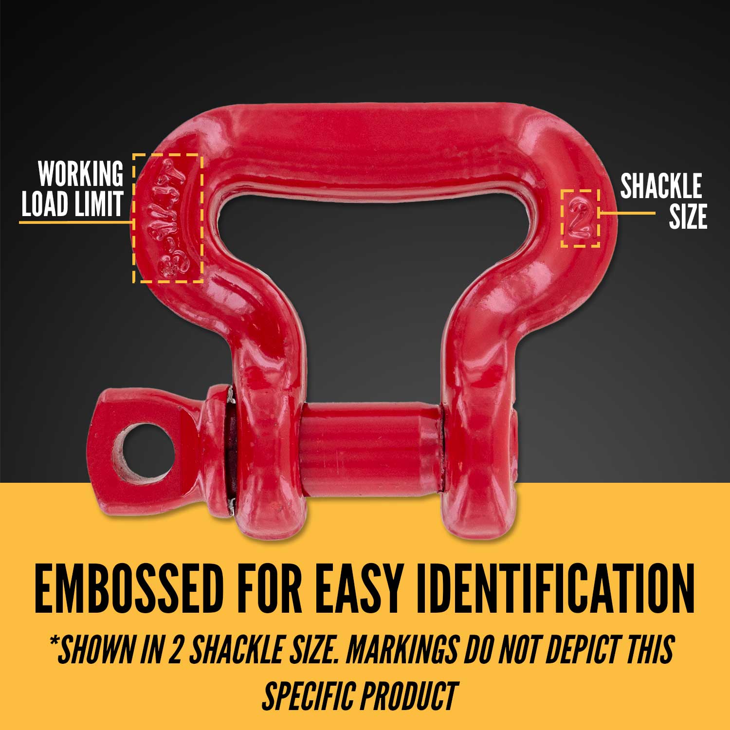 Crosby® Screw Pin Sling Saver Shackle | S-281 - 8.5 Ton embossed for easy identification