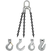 1/2" x 3' - Domestic 3 Leg Chain Sling with Crosby Foundry Hooks - Grade 100