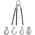12 inch x 18 foot Domestic 3 Leg Chain Sling w Crosby Foundry Hooks Grade 100 thumbnail