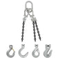 3/8" x 5' - Domestic Adjustable 3 Leg Chain Sling with Crosby Sling Hooks - Grade 100