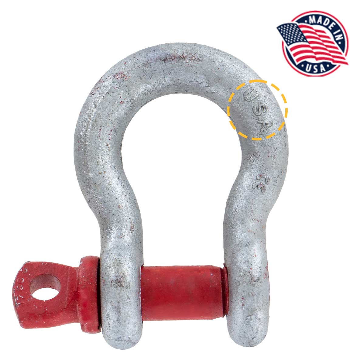3/8" Crosby® Screw Pin Anchor Shackle | G-209 - 1 Ton made in USA