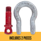 3/16" Crosby® Screw Pin Anchor Shackle | G-209 - 0.33 Ton parts of a shackle