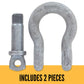 7/16" Crosby® Alloy Screw Pin Anchor Shackle | G-209A - 2.66 Ton parts of a shackle