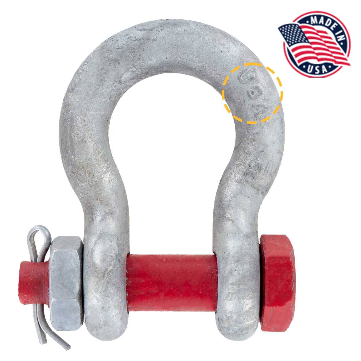 2-1/2" Crosby® Bolt Type Anchor Shackle | G-2130 - 55 Ton made in USA