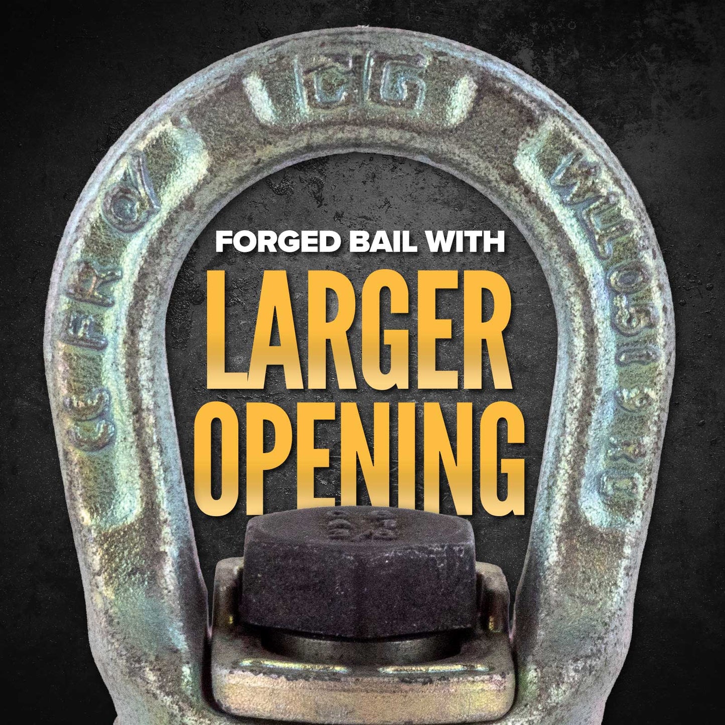 larger bail opening than standard hoist rings