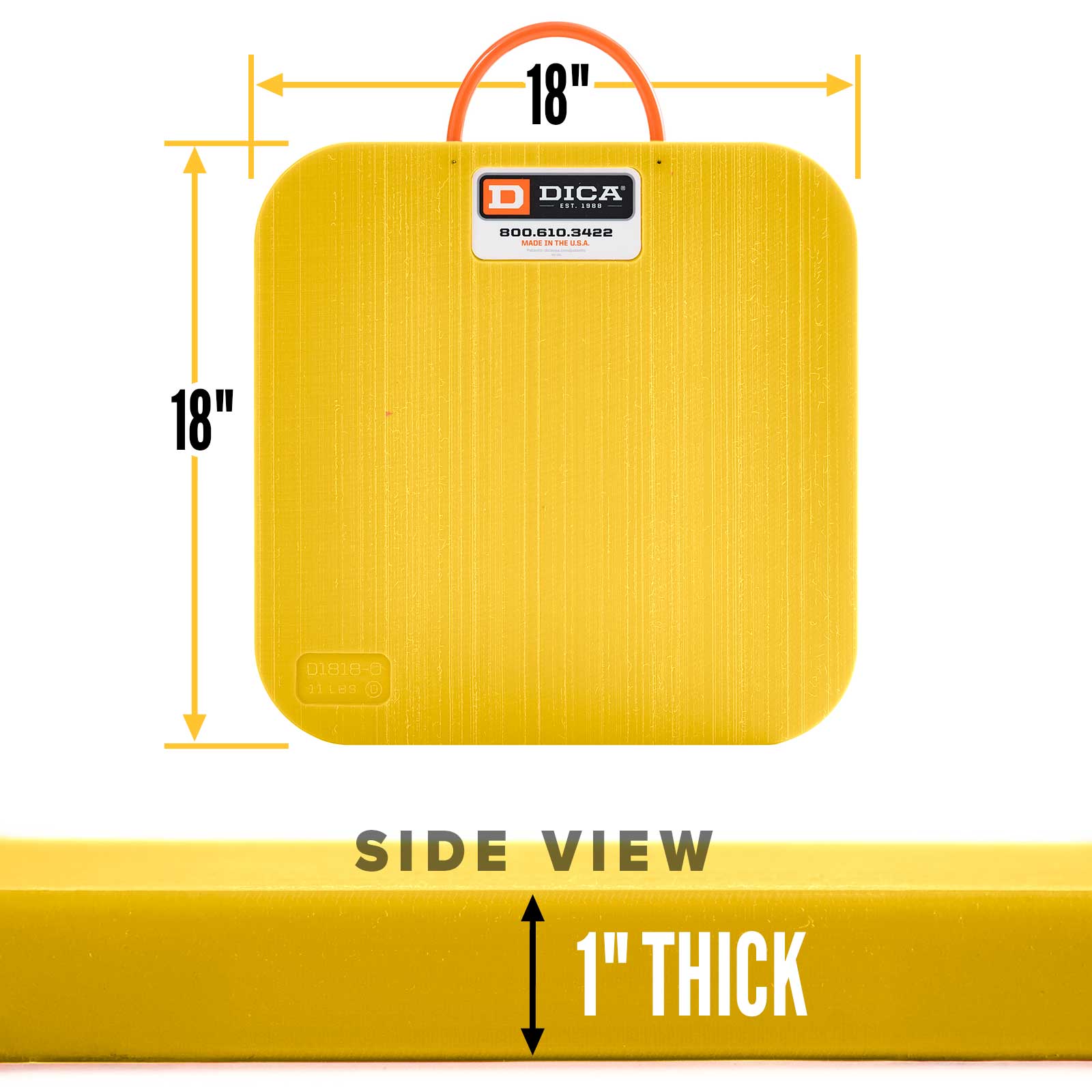 18x18 1" outrigger pad specs