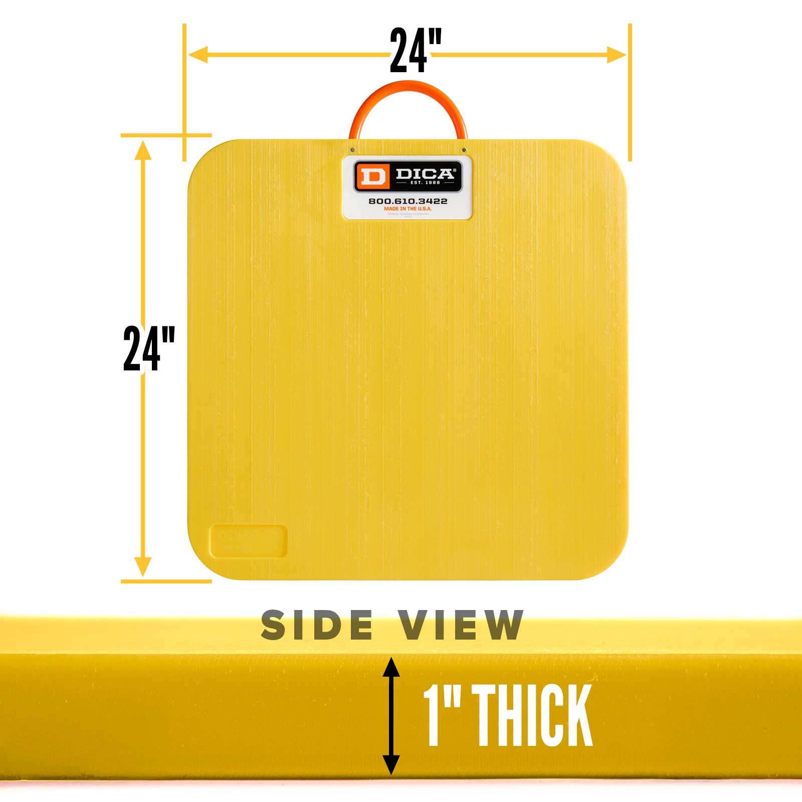 24x24 1" outrigger pad specs