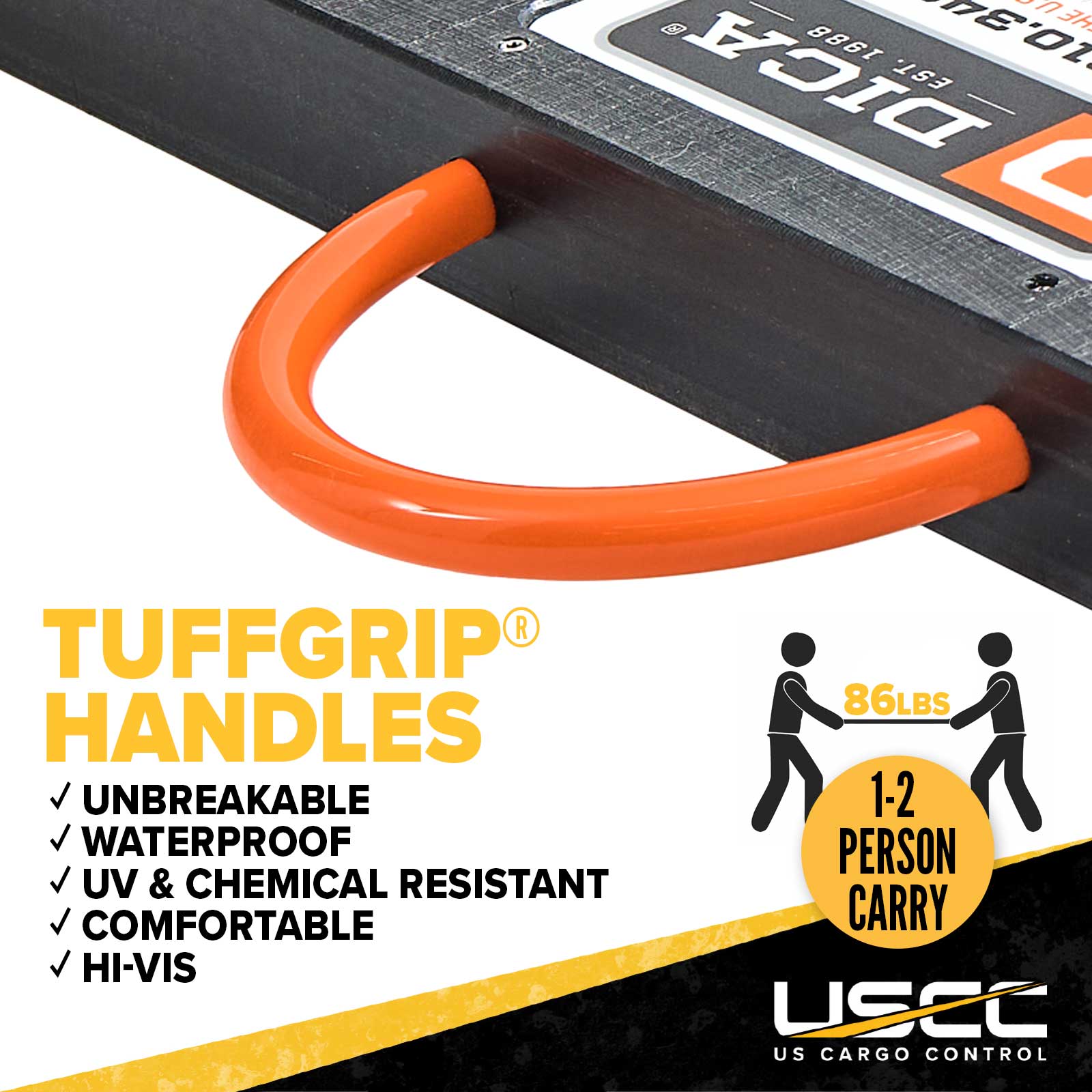 tuffgrip hanldes are strong and ergonomic