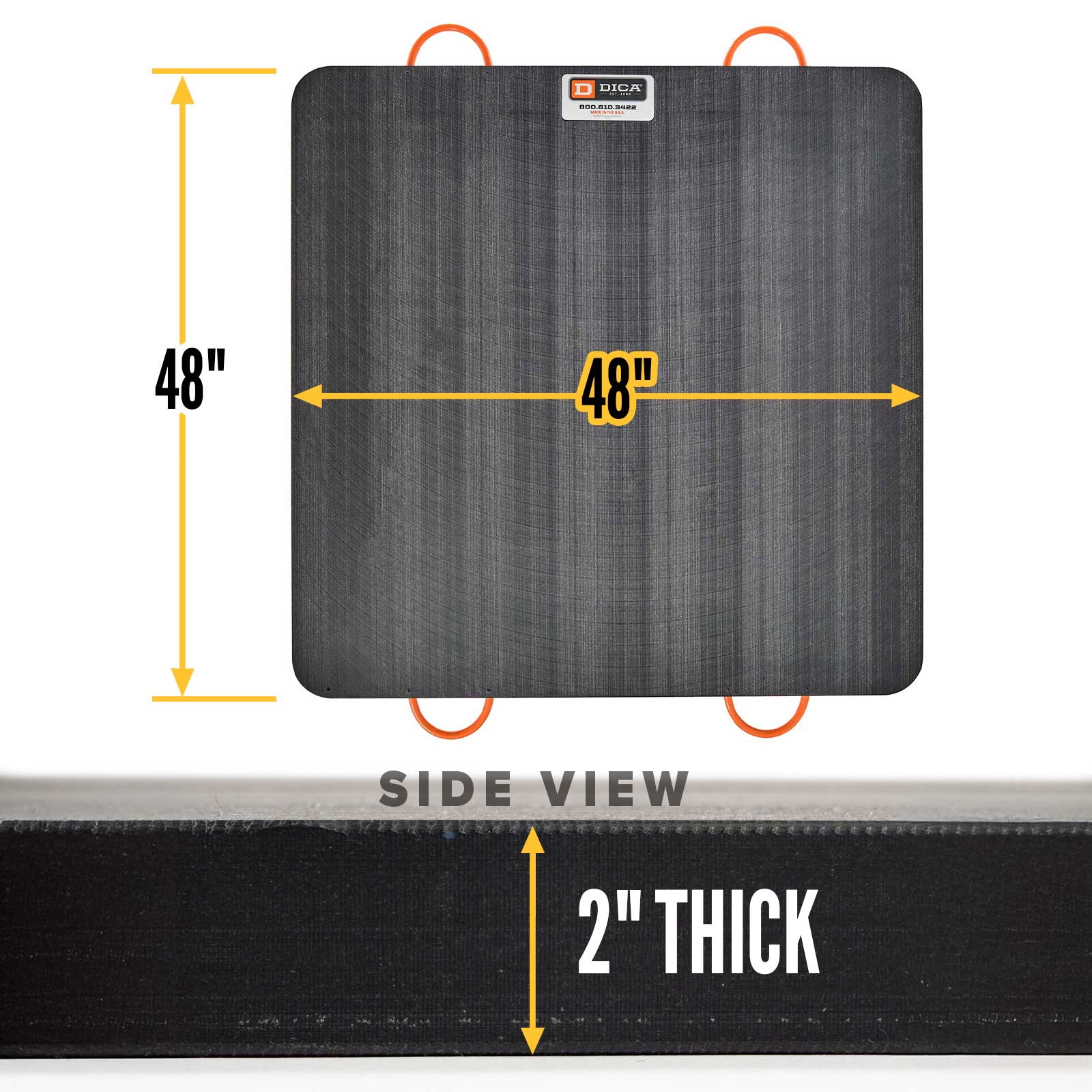 48x48 2" outrigger pad specs