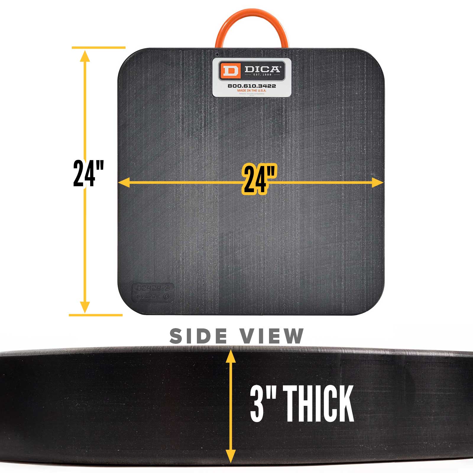 24x24 3" outrigger pad specs