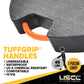 tuffgrip hanldes are strong and ergonomic