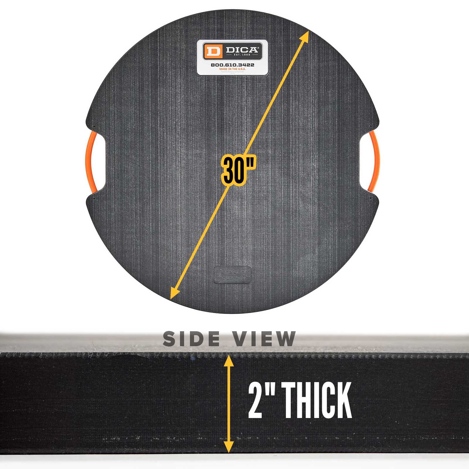 30" round 2" outrigger pad specs
