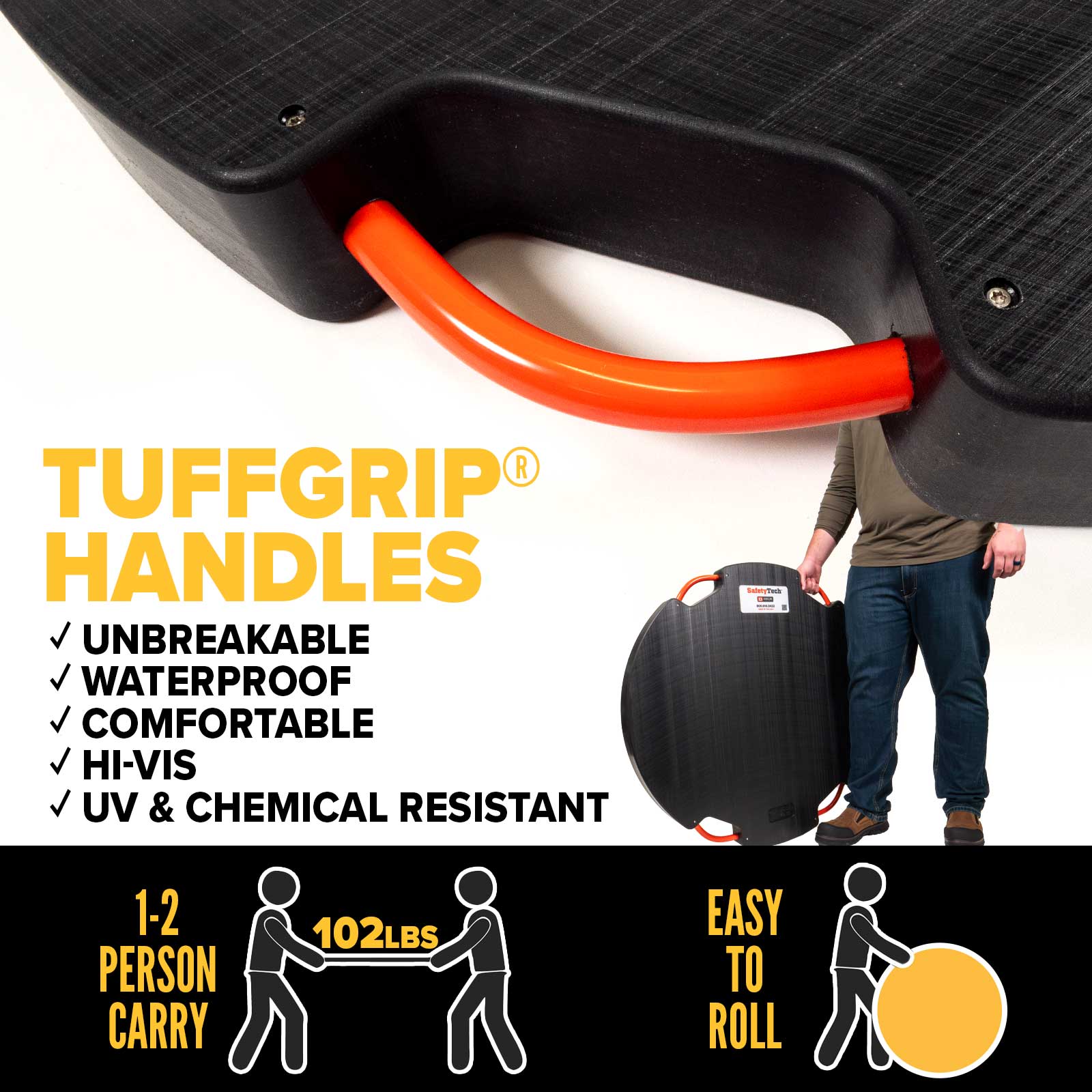 tuffgrip hanldes are strong and ergonomic