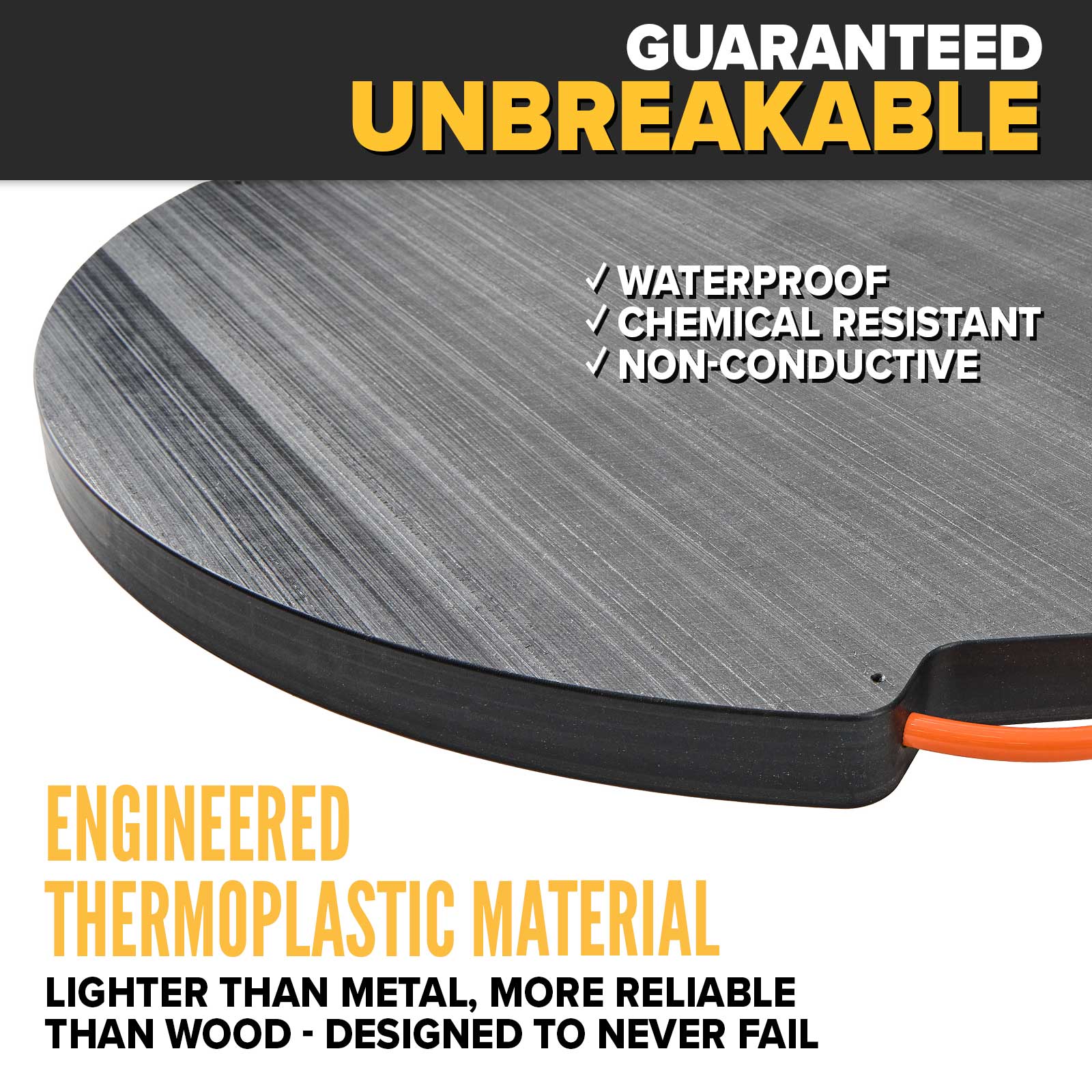 guaranteed unbreakable outrigger pads, 2"