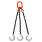 38 inch x 3 foot Domestic 3 Leg Chain Sling w Crosby Foundry Hooks Grade 100 2