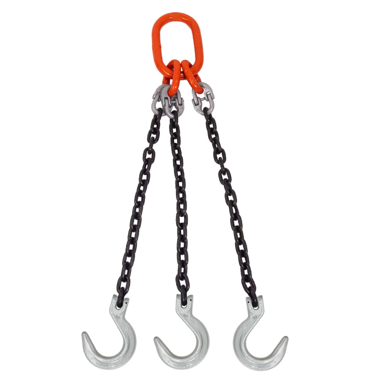 38 inch x 3 foot Domestic 3 Leg Chain Sling w Crosby Foundry Hooks Grade 100 2