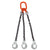 38 inch x 12 foot Domestic 3 Leg Chain Sling w Crosby SelfLocking Hooks Grade 100 2