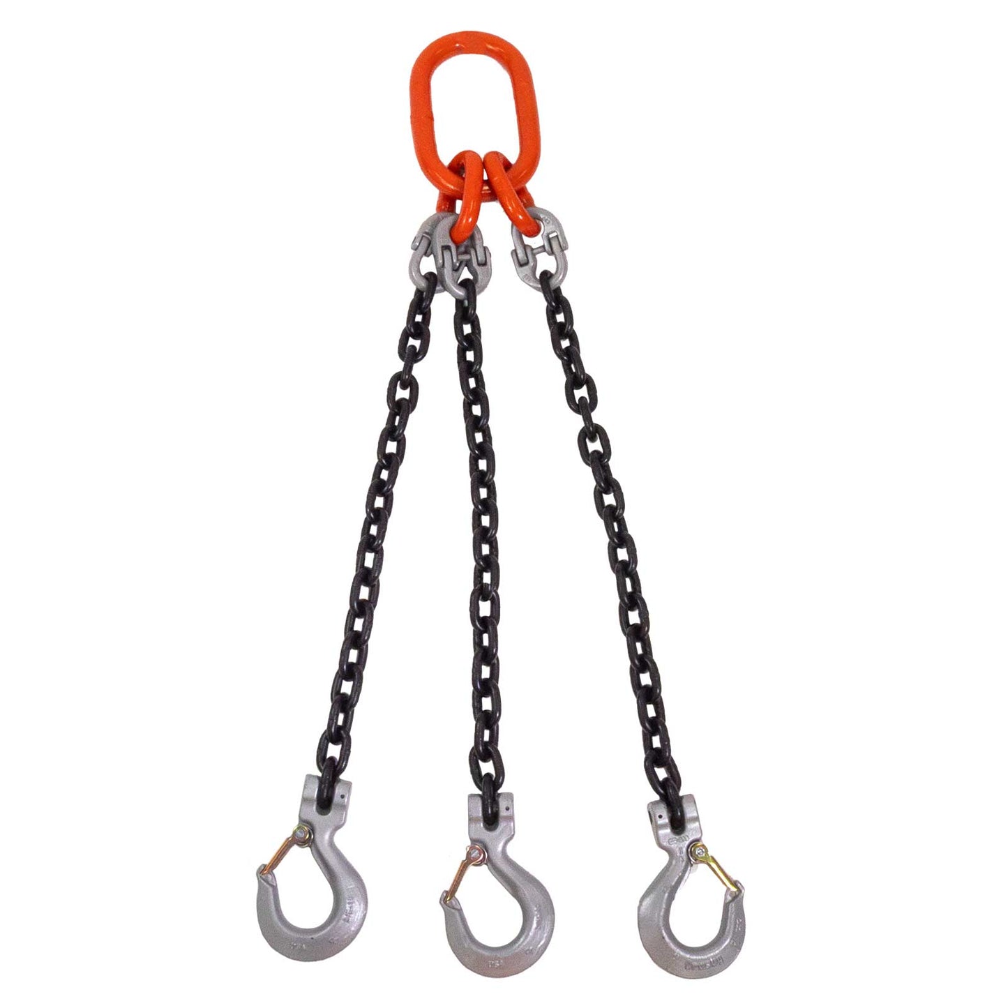 12 inch x 14 foot Domestic 3 Leg Chain Sling w Crosby Sling Hooks Grade 100 image 1 of 1