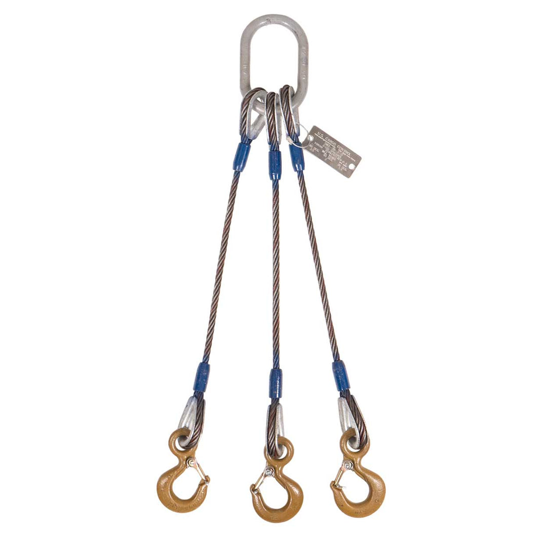 3 Leg Wire Rope Slings | Wire Rope 3 Leg Bridle Sling | USCC