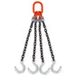 12 inch x 3 foot Domestic 4 Leg Chain Sling w Crosby Foundry Hooks Grade 100 image 1 of 2
