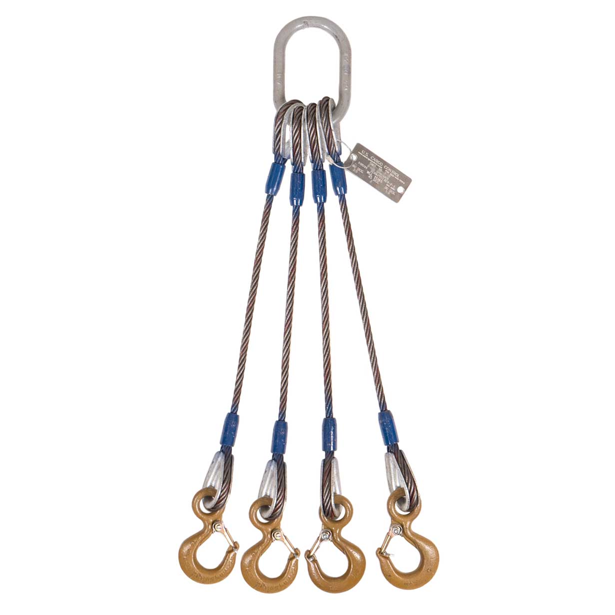 Four Leg Wire Rope Wire Rope 4-Leg Bridle Slings : Wire Rope 4 Leg Sling