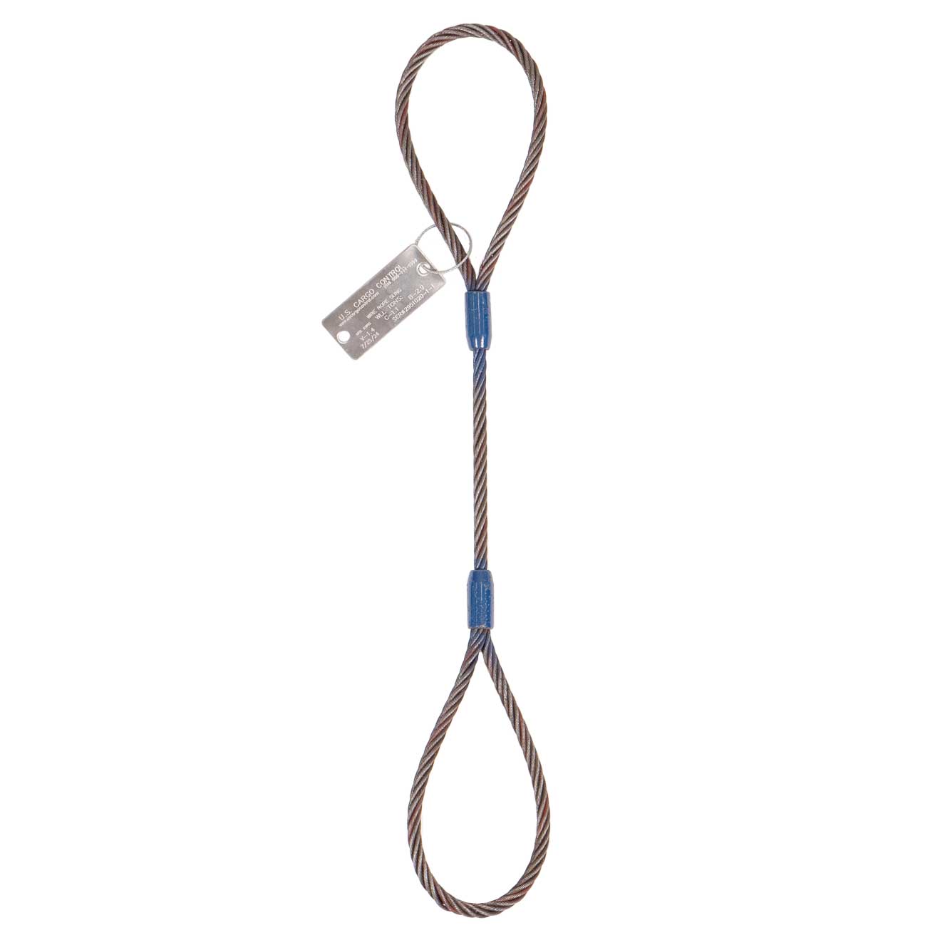 Single Leg Wire Rope Sling - 3.2 Ton Capacity With Flemish Loop Ends - Heavy Duty Rigging Cable For Lifting