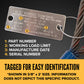 3' 5/8" domestic wire rope sling tagged for easy identification