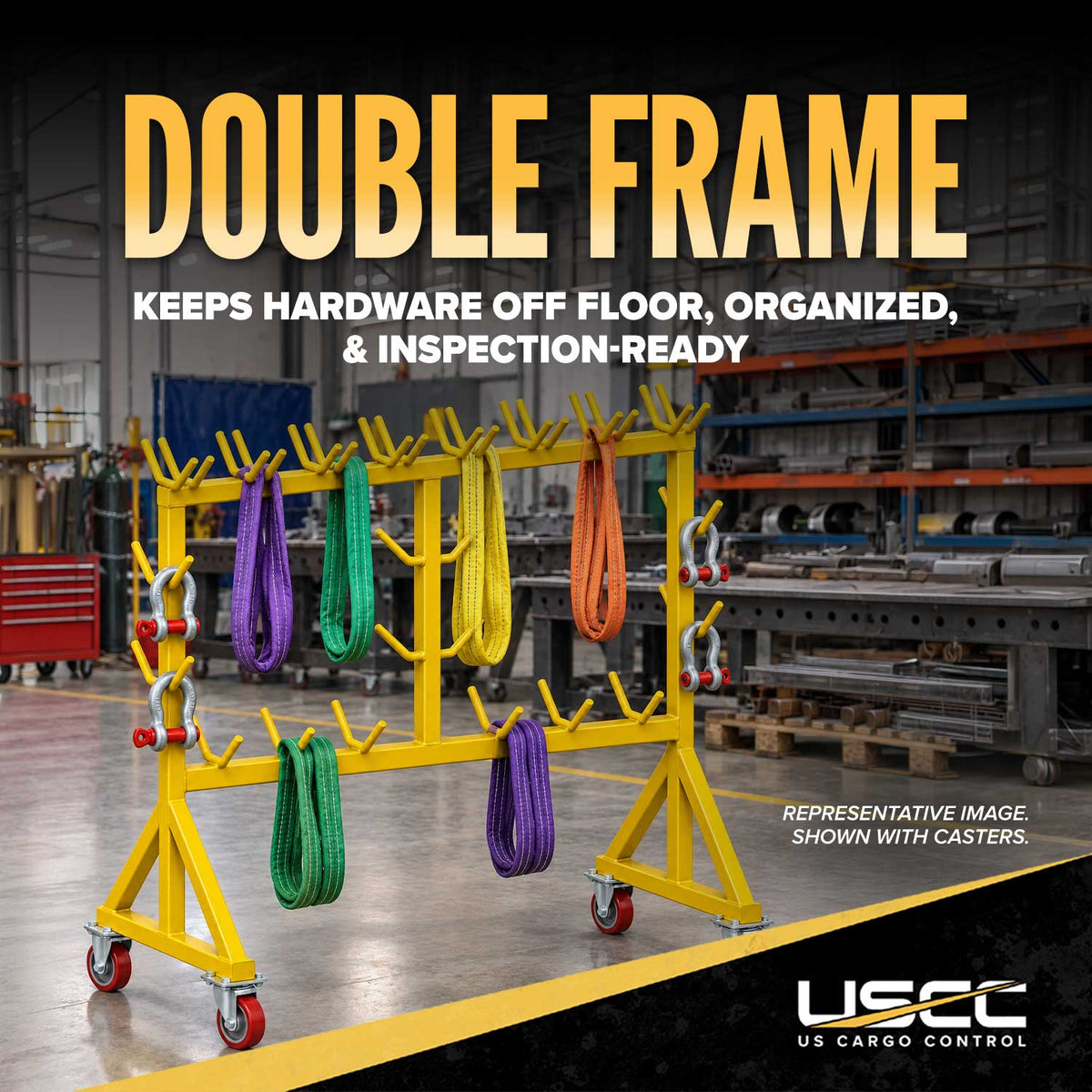 M&W 72" x 74" Double Frame Rigging Rack - 800 lbs. Cap.
