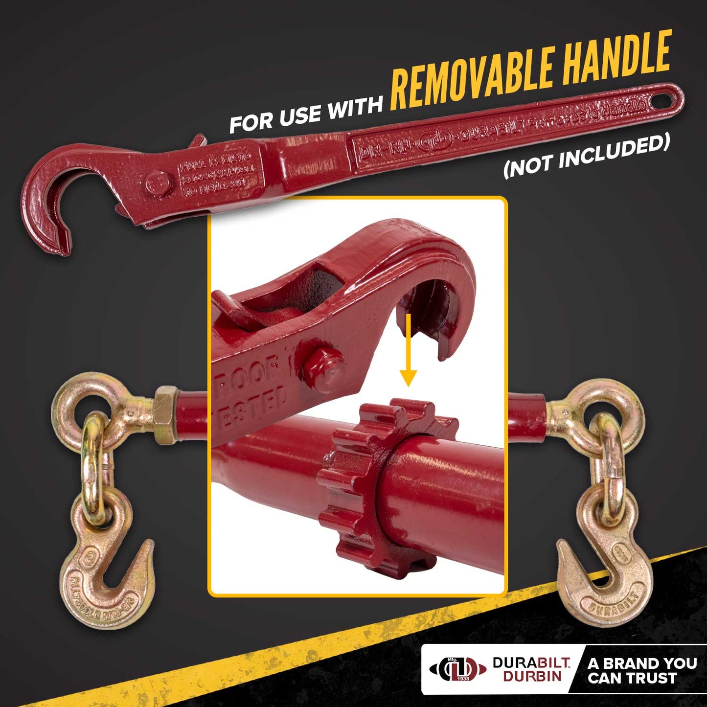 5/16" - 3/8" Durabilt Pro-Bind Ratchet Binder Body - 4-Pack